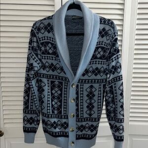 Vintage Sportswear Men’s Grandpa sweater fair isle cardigan
